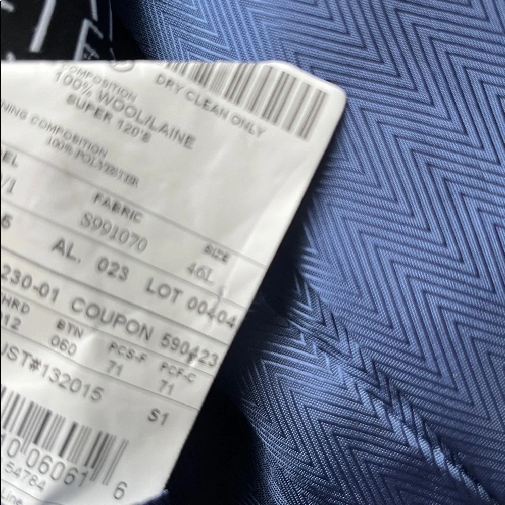 Loro PIana & Co Italy for Saks Fifth Avenue Navy Wool Blazer made in USA